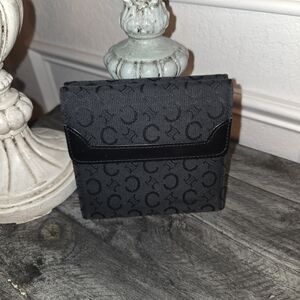 Celine Triomphe canvas and leather wallet
